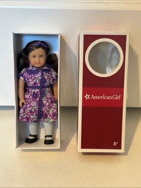American Girl Ruthie Retired 6inch Purple Floral Dress Doll